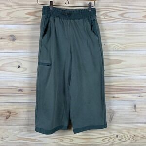 Athleta Crop Pants Women XS Wide Leg Fleece Utility Lounge